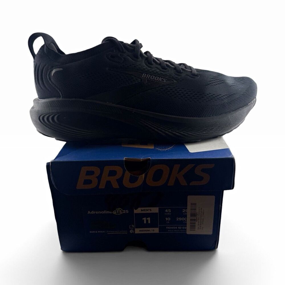 Brooks Adrenaline GTS 25 Men’s 11 D Black Running Shoes 110454